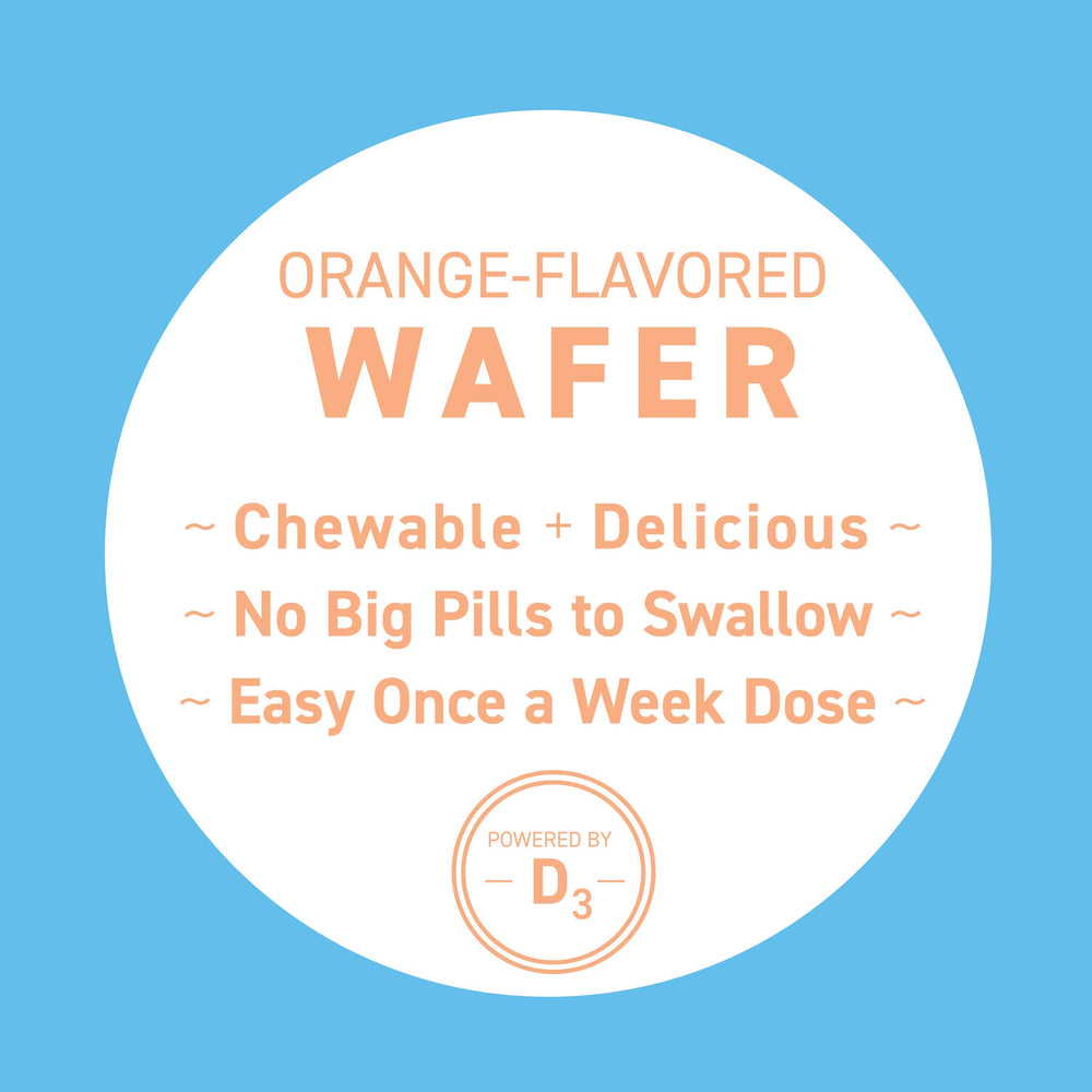 Replesta NX orange flavor chewable wafer texture ideal for a simple routine.