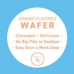 Replesta NX orange flavor chewable wafer texture ideal for a simple routine.
