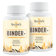 Resciency Detox Binder bottle view for convenient daily detox routine.