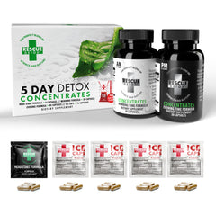 Rescue Detox 5 Day Detox Concentrates bottle front supports an easy daily detox routine.