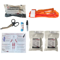 Rescue Essentials Stop the Bleed Dual Kit back view fits in hallways