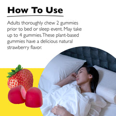 RESCUE PLUS melatonin sleep gummies strawberry dish shown for vegan convenience