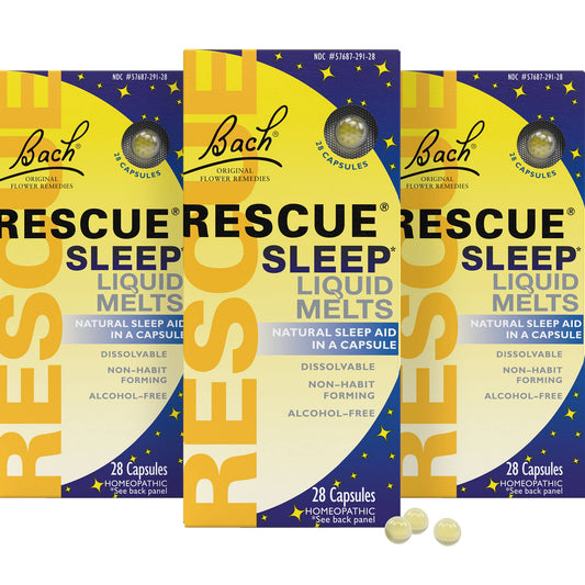 RESCUE Sleep Liquid Melts bottle in orange vanilla flavor promotes calm before bed