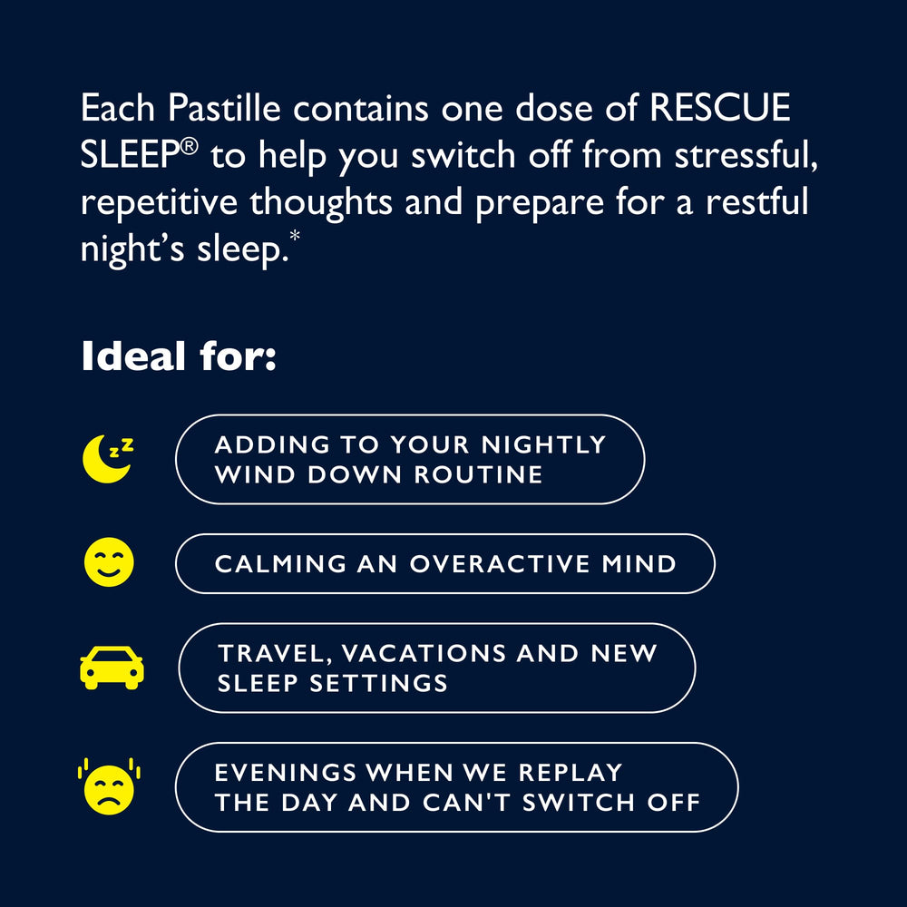 Closeup of RESCUE Sleep Pastille showing texture for gentle use.