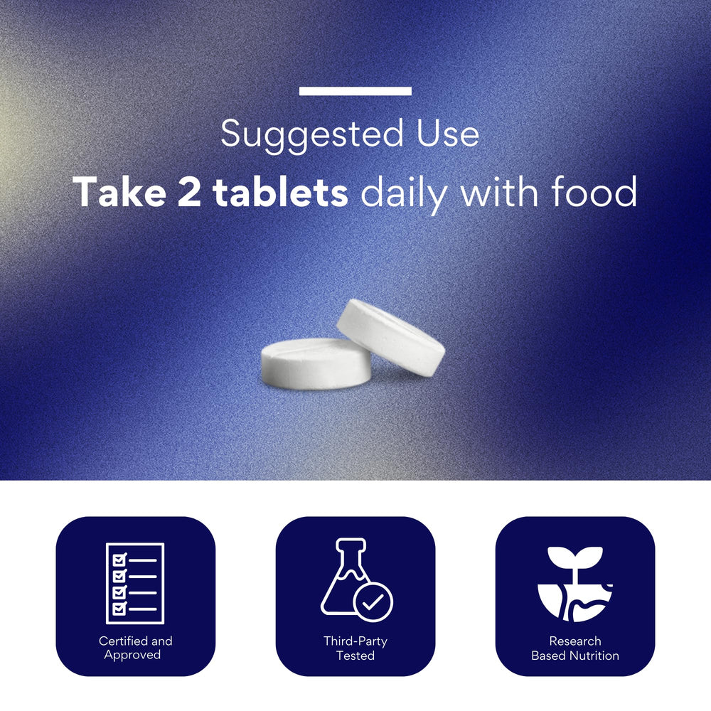 Research Verified Biotin vegan tablets in bottle for clean daily supplementation.