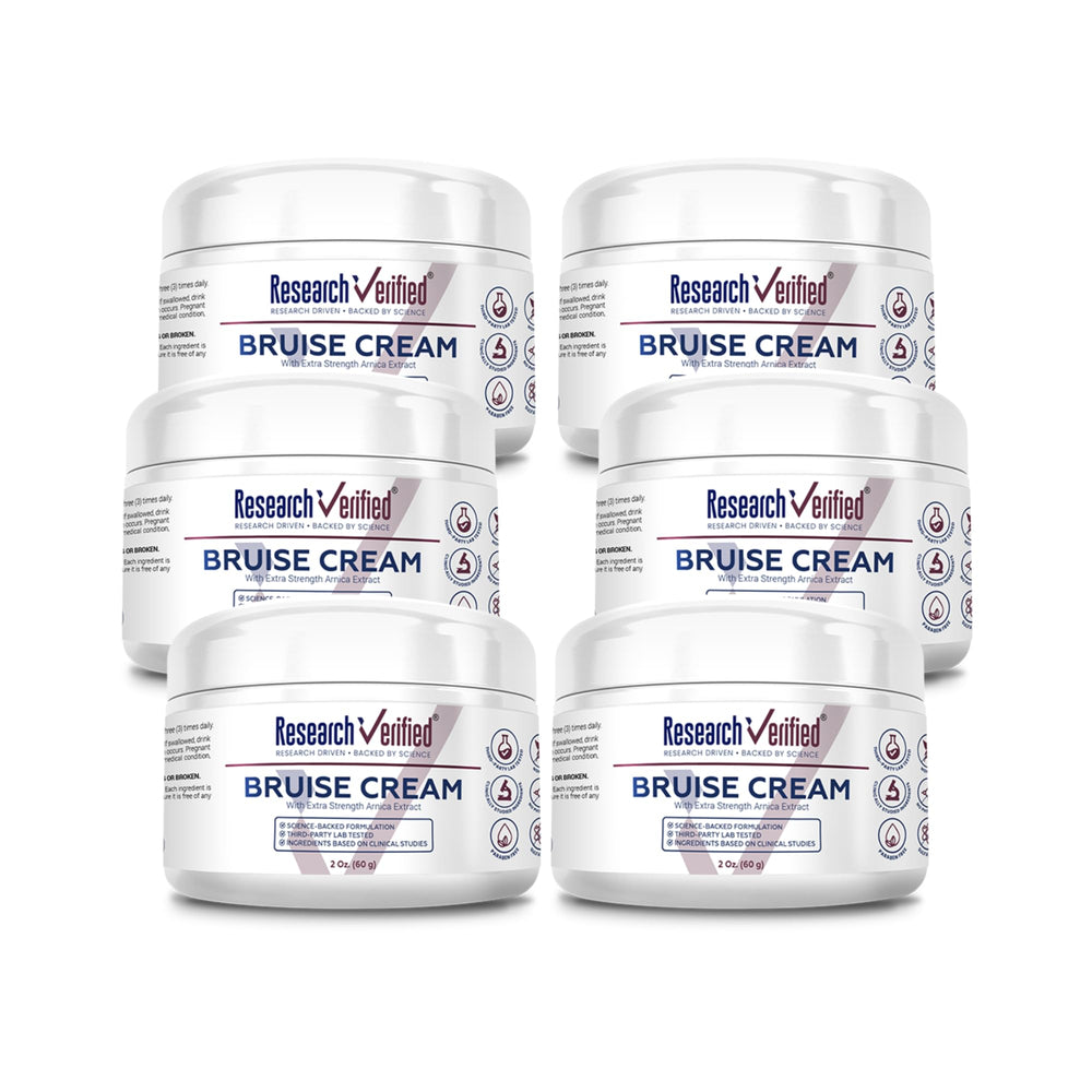 Research Verified Bruise Cream in Arnica application scene for calming relief.