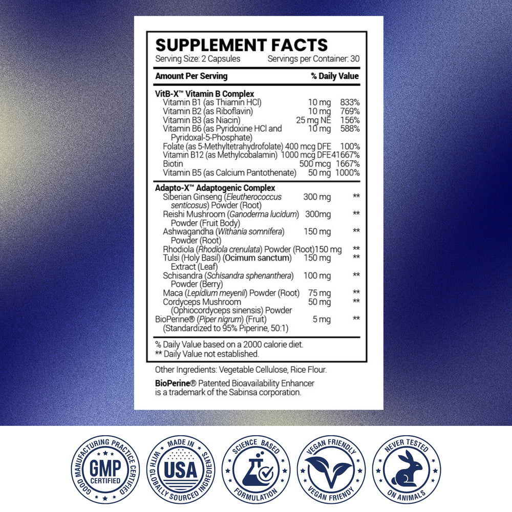 Research Verified Energy Booster US lab testing badge implies GMP standards.