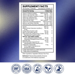 Research Verified Eye Health bottle shows 60 capsules for daily use.