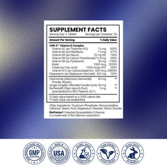Research Verified Leg Cramps multi-vitamin blend highlight, emphasizing B vitamins for energy and function