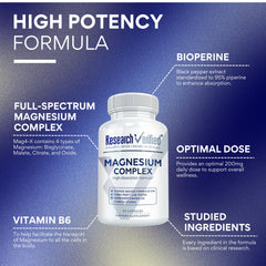 Research Verified Magnesium Complex bottle pour showing convenient daily serving routine