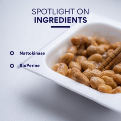 Research Verified Nattokinase label details and quality seals.