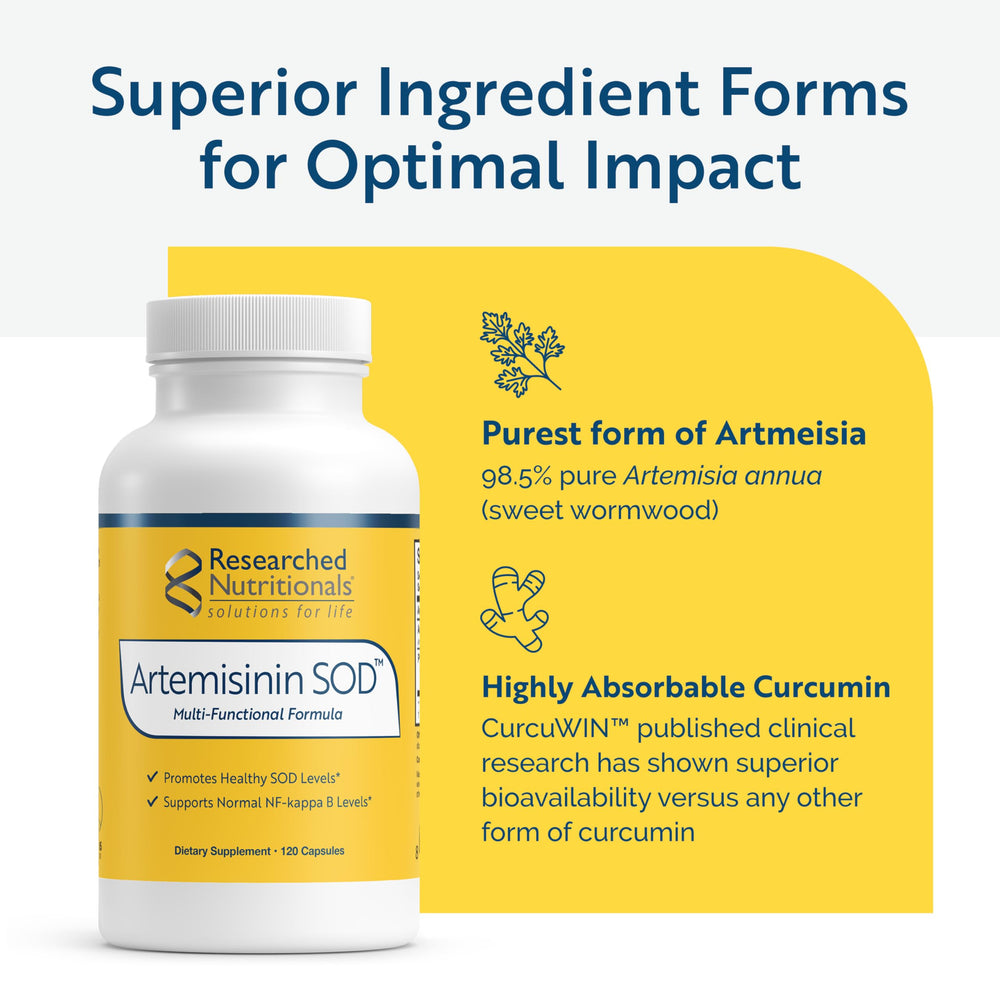 Artemisinin SOD ingredient panel displayed for informed use