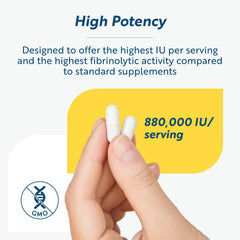 Researched Nutritionals Lumbrokinase delayed-release capsules close-up emphasizing potency.