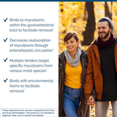 Researched Nutritionals MycoPul label on box signals a multi-binder approach for toxin support.