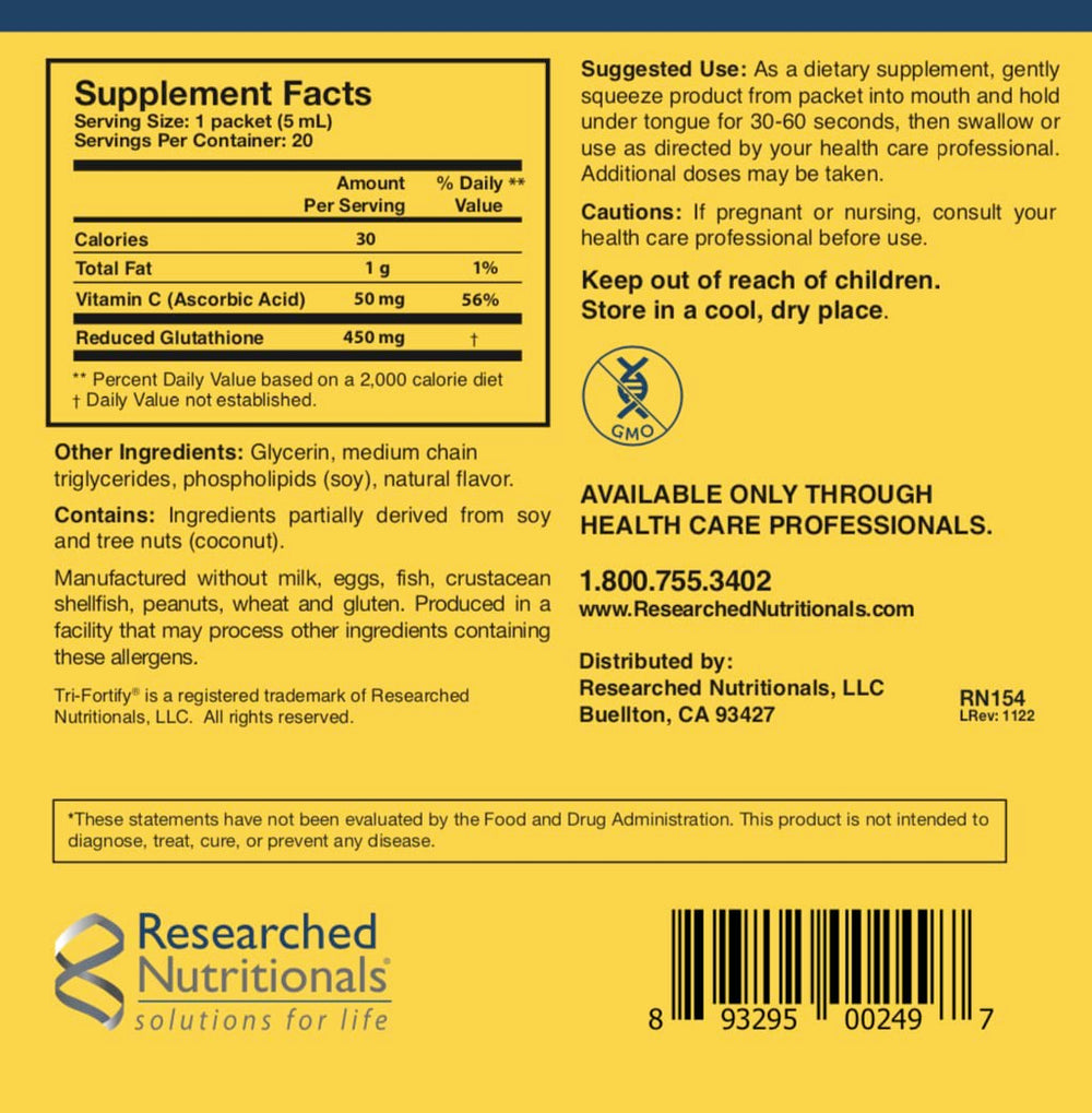 Researched Nutritionals third‑party testing hexane badge and quality assurance.