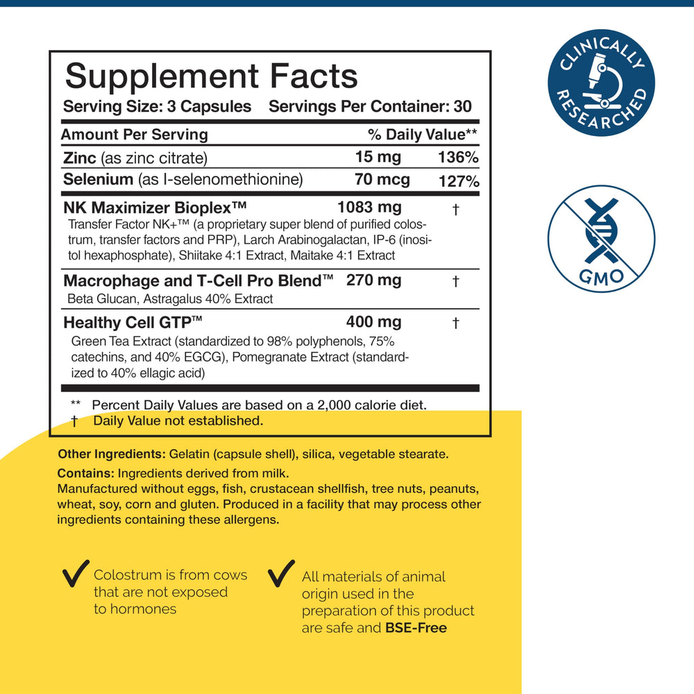 Researched Nutritionals Transfer Factor Multi-Immune packaging box conveys premium quality