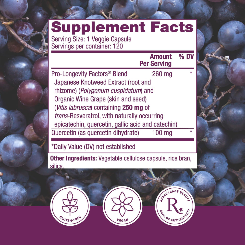 Resveratrol capsules closeup shows easy-to-swallow vegan capsules for everyday wellness.