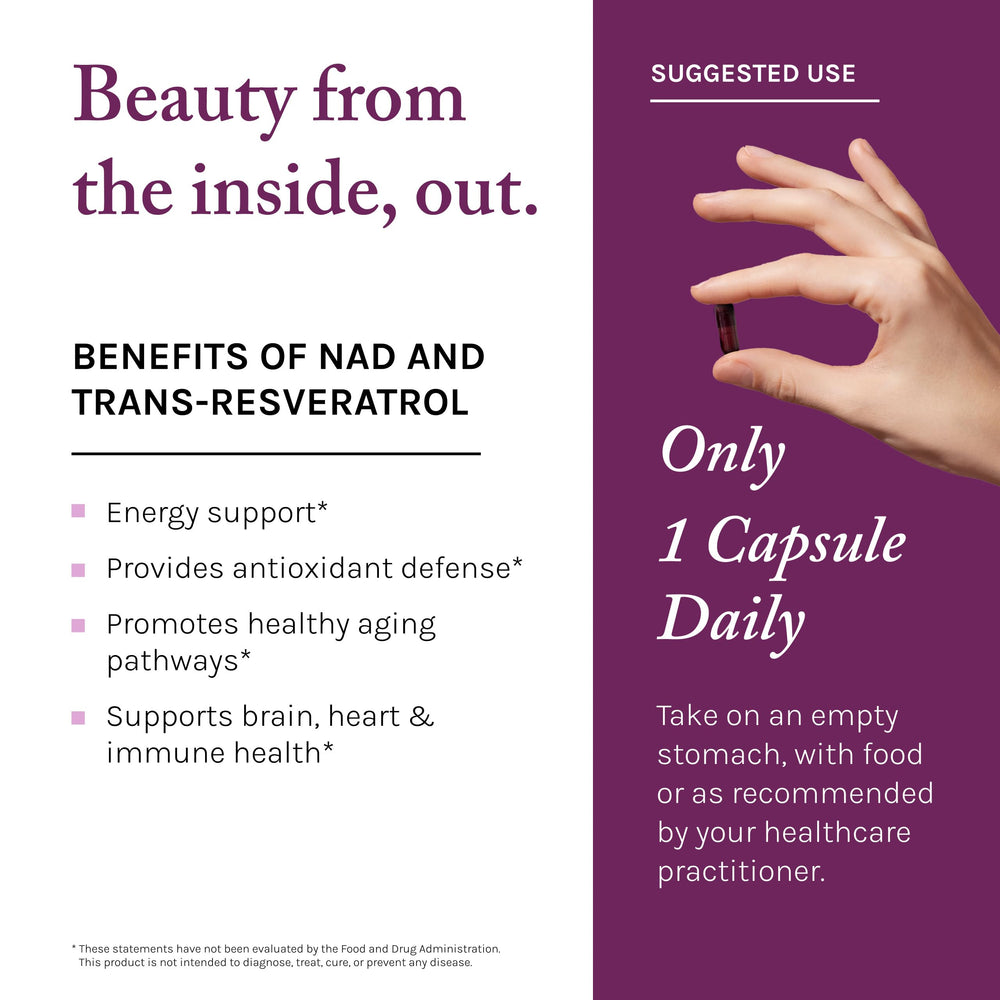 Person taking Reserveage NAD Resveratrol Plus+ during morning routine