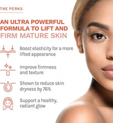 Close-up of Reserveage Ultra Collagen Booster bottle featuring Dermaval capsules.