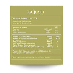 reset wellness Adjust+ panax ginseng capsules highlight focused energy without jitters