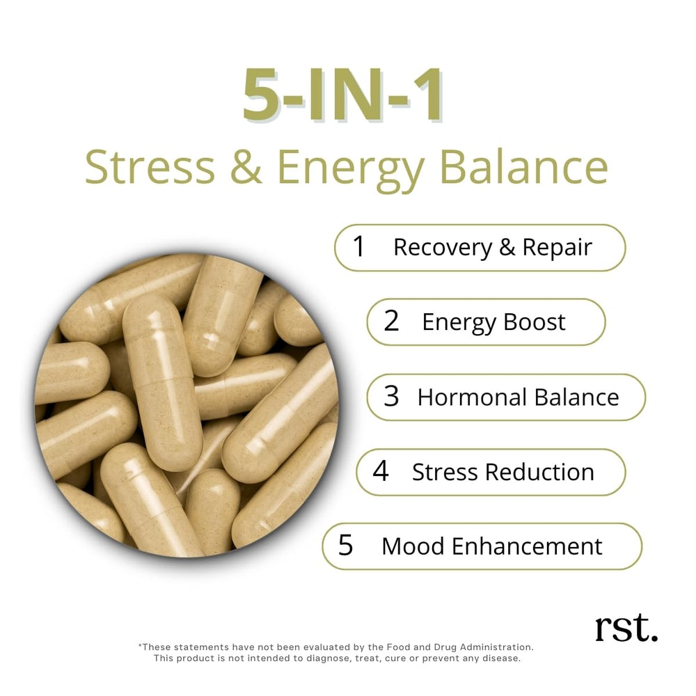 reset wellness Adjust+ Siberian ginseng capsules support steady mood and stamina