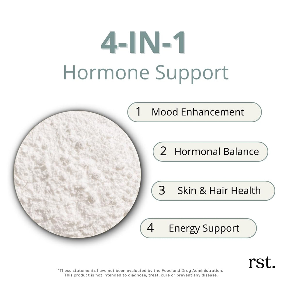 Reset Wellness collagen peptides close up showing powder for skin elasticity and hair health