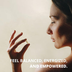 Harmony+ zinc capsules suggest immune balance and hormonal support.