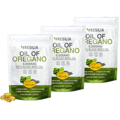 Resilia Oil Of Oregano Softgels bottle front for daily wellness