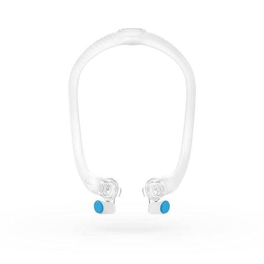 ResMed AirFit F30i frame with top-head connection supports unobstructed movement for comfortable sleep.