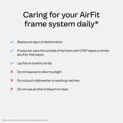 ResMed AirFit F30i frame design with a sleek, low-profile look.
