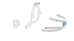 ResMed AirFit F30i frame shows full-face comfort with tubing kept away for freedom of movement.