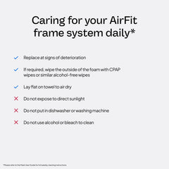 ResMed AirFit F30i frame shown without headgear for custom fit.