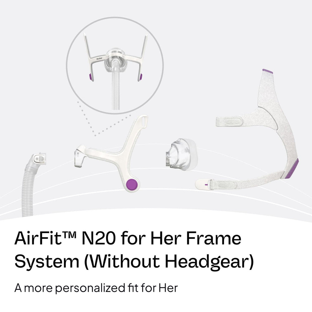 Nasal pillows cushion for Her mask improves seal comfort