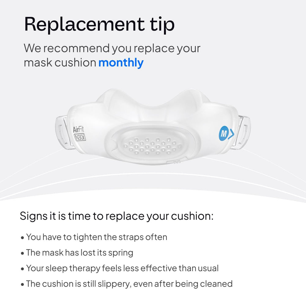ResMed AirFit N30i nasal cradle-fit helps comfortable breathing alignment