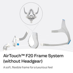 ResMed AirTouch F20 mask frame small highlighting durable components