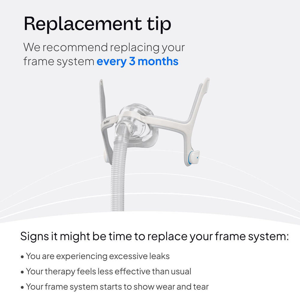 ResMed AirTouch N20 quick-release elbow supports night-time movement without full mask removal.
