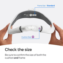 ResMed AirTouch N30i fabric-wrapped frame closeup showing flexible fit
