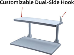 White ResMed CPAP shelf elevates the machine to reduce dust exposure.