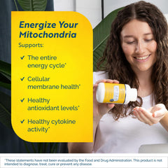 ATP 360 capsules closeup highlights CoQ10 and PQQ for energy pathways.