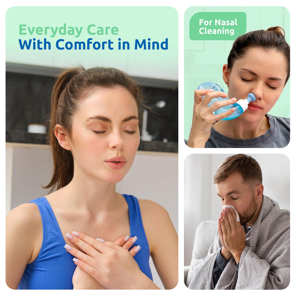Resp-Ease 6% saline suitable for all ages, ideal for everyday cleansing routines.