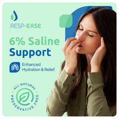 Resp-Ease 6% preservative-free formulation highlighted on label for gentle daily cleansing.