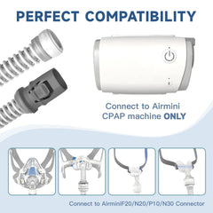 RespWave AirMini tubing with precise fit supports uninterrupted flow.