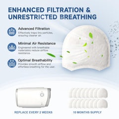 RespWave interior surface promotes smooth airflow for comfort.