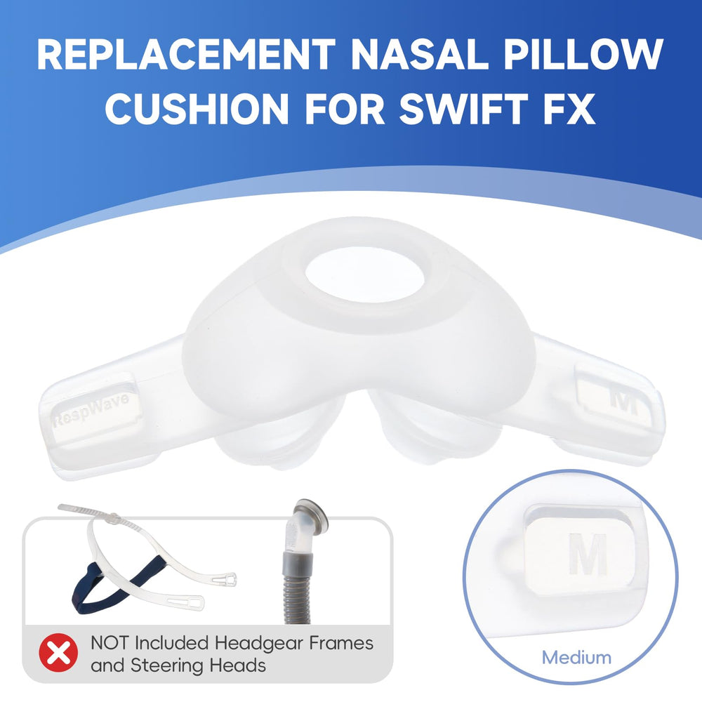 RespWellness dual-layer seal nasal pillow maintains stable airflow and fewer leaks