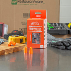 Restaurantware bright orange plugs easily visible for fast access on the line.