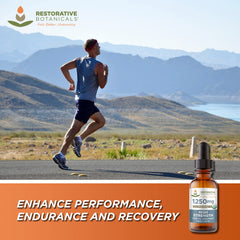 Front label of Restorative Botanicals hemp oil highlighting organic certification