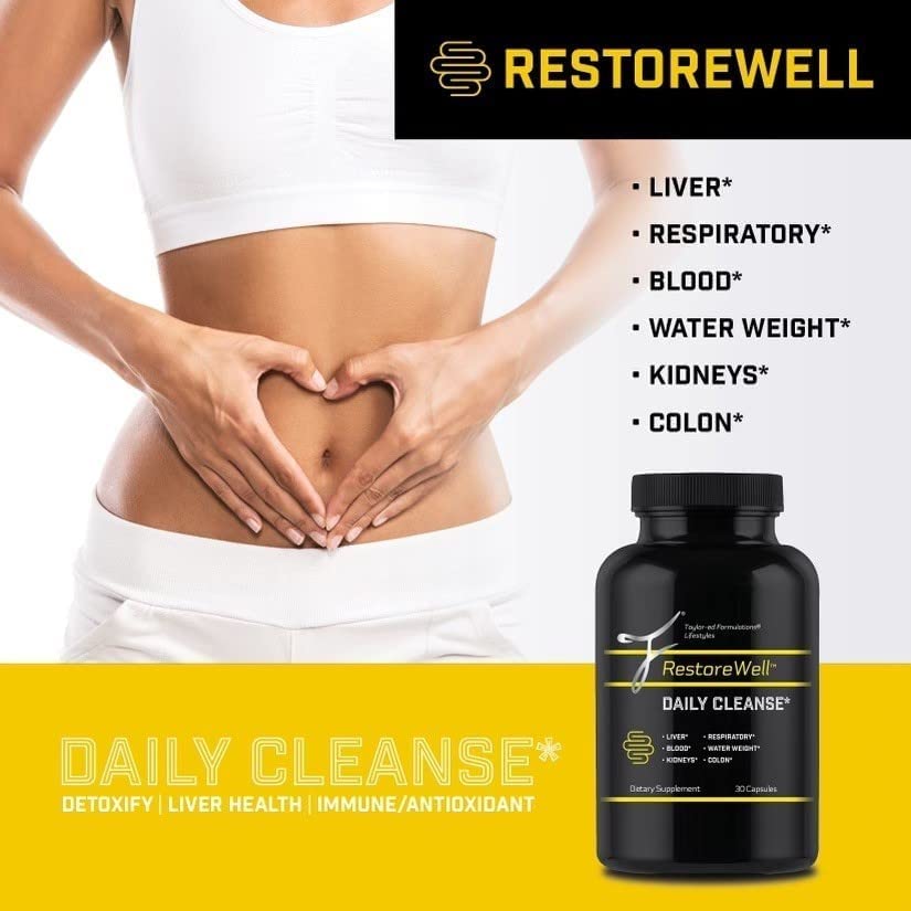 RestoreWell Daily Cleanse ingredients close-up suggesting natural antioxidant support.