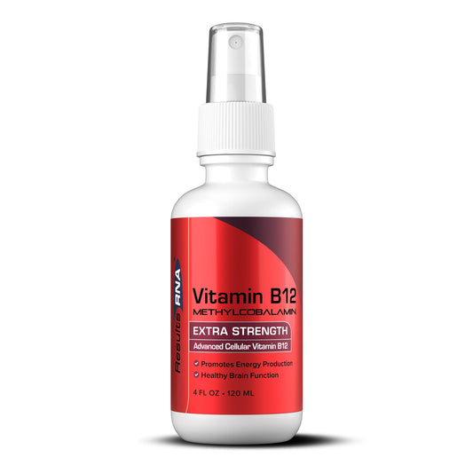 Results RNA B12 spray bottle for easy daily energy support.