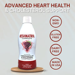 Pouring Resvinatrol Complete liquid into glass for daily use.