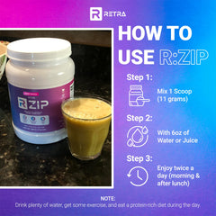 RETRA Zip Berry Breeze fitness scene emphasizing sustained energy during workouts